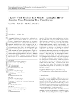I Know What You Saw Last Minute - Encrypted HTTP Adaptive Video
  Streaming Title Classification
