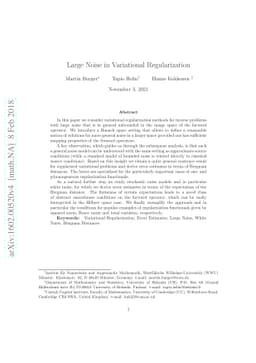 Large Noise in Variational Regularization