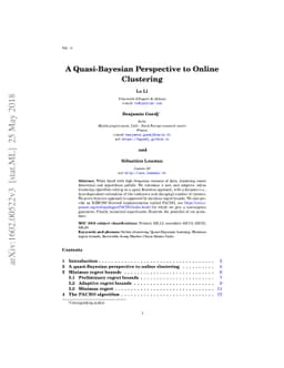 A Quasi-Bayesian Perspective to Online Clustering