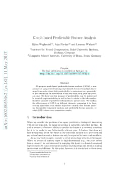 Graph-based Predictable Feature Analysis