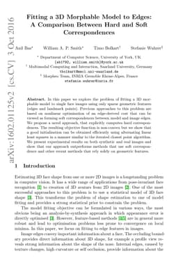 Fitting a 3D Morphable Model to Edges: A Comparison Between Hard and
  Soft Correspondences