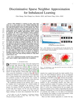 Discriminative Sparse Neighbor Approximation for Imbalanced Learning