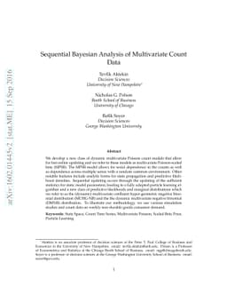 Sequential Bayesian Analysis of Multivariate Count Data