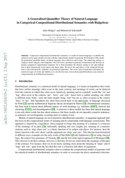 A Generalised Quantifier Theory of Natural Language in Categorical
  Compositional Distributional Semantics with Bialgebras
