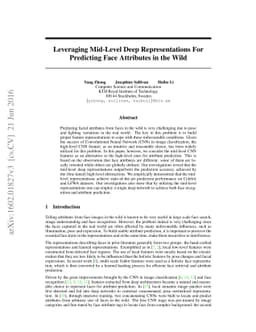 Leveraging Mid-Level Deep Representations For Predicting Face Attributes
  in the Wild