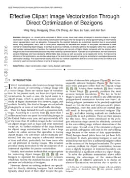Effective Clipart Image Vectorization Through Direct Optimization of
  Bezigons
