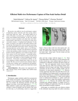 Efficient Multi-view Performance Capture of Fine-Scale Surface Detail