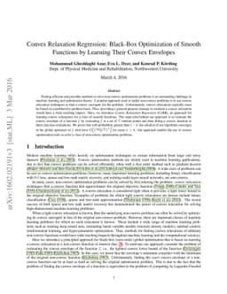 Convex Relaxation Regression: Black-Box Optimization of Smooth Functions
  by Learning Their Convex Envelopes