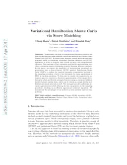 Variational Hamiltonian Monte Carlo via Score Matching