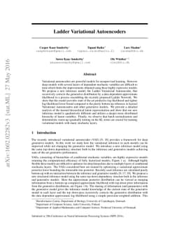 Ladder Variational Autoencoders