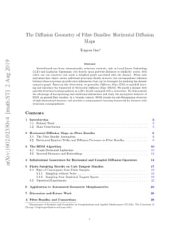 The Diffusion Geometry of Fibre Bundles: Horizontal Diffusion Maps