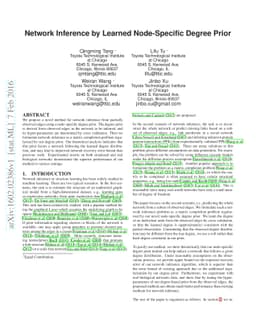 Network Inference by Learned Node-Specific Degree Prior