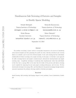 Simultaneous Safe Screening of Features and Samples in Doubly Sparse
  Modeling