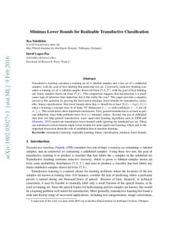 Minimax Lower Bounds for Realizable Transductive Classification