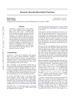 Interactive Bayesian Hierarchical Clustering