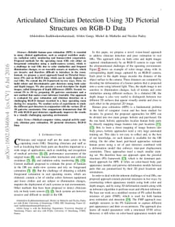 Articulated Clinician Detection Using 3D Pictorial Structures on RGB-D
  Data