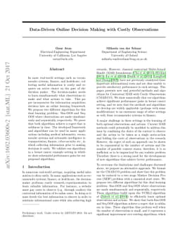 Data-Driven Online Decision Making with Costly Information Acquisition