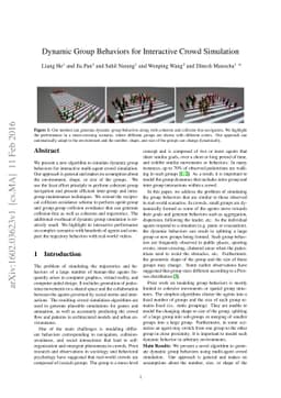 Dynamic Group Behaviors for Interactive Crowd Simulation