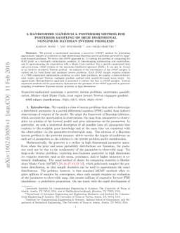 A randomized maximum a posterior method for posterior sampling of high
  dimensional nonlinear Bayesian inverse problems