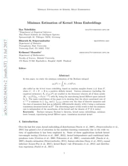 Minimax Estimation of Kernel Mean Embeddings