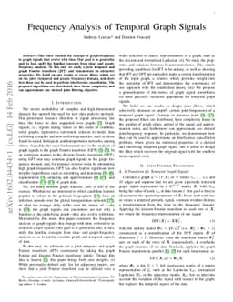 Frequency Analysis of Temporal Graph Signals