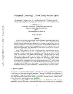Subgraph Counting: Color Coding Beyond Trees
