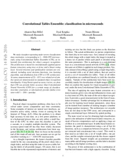 Convolutional Tables Ensemble: classification in microseconds