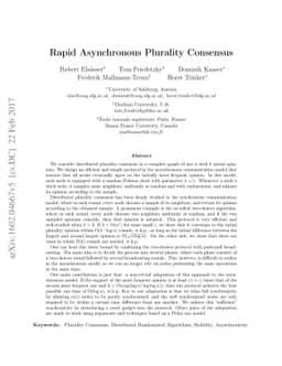 Rapid Asynchronous Plurality Consensus