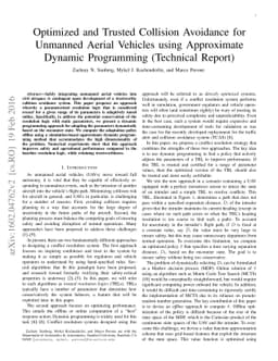 Optimized and Trusted Collision Avoidance for Unmanned Aerial Vehicles
  using Approximate Dynamic Programming (Technical Report)