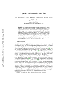 Q($λ$) with Off-Policy Corrections