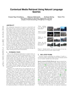 Contextual Media Retrieval Using Natural Language Queries