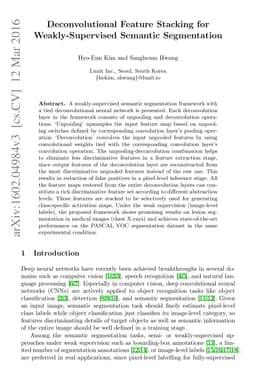 Deconvolutional Feature Stacking for Weakly-Supervised Semantic
  Segmentation