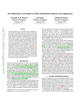 The Multivariate Generalised von Mises distribution: Inference and
  applications