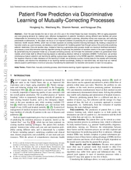 Patient Flow Prediction via Discriminative Learning of
  Mutually-Correcting Processes