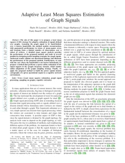 Adaptive Least Mean Squares Estimation of Graph Signals
