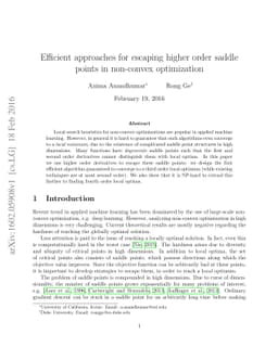 Efficient approaches for escaping higher order saddle points in
  non-convex optimization