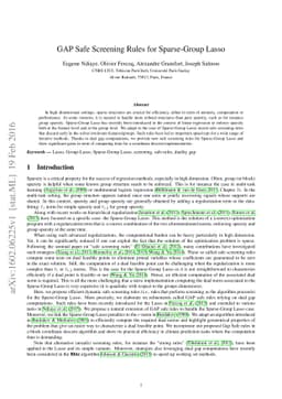 GAP Safe Screening Rules for Sparse-Group-Lasso