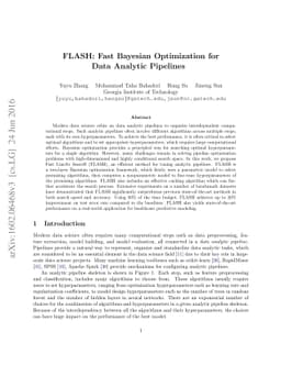 FLASH: Fast Bayesian Optimization for Data Analytic Pipelines