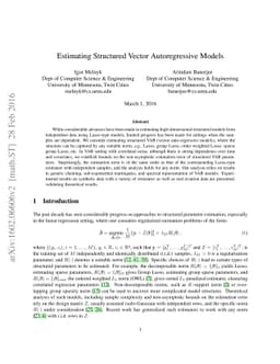 Estimating Structured Vector Autoregressive Model