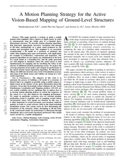 A Motion Planning Strategy for the Active Vision-Based Mapping of
  Ground-Level Structures