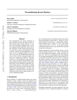 Preconditioning Kernel Matrices