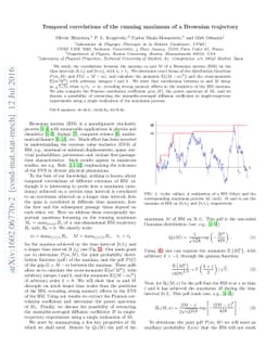 Temporal correlations of the running maximum of a Brownian trajectory