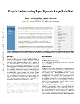 Empath: Understanding Topic Signals in Large-Scale Text