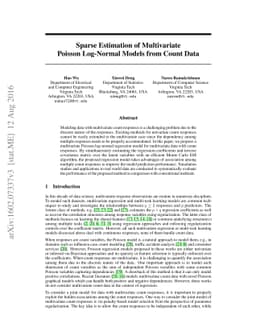 Sparse Estimation of Multivariate Poisson Log-Normal Models from Count
  Data