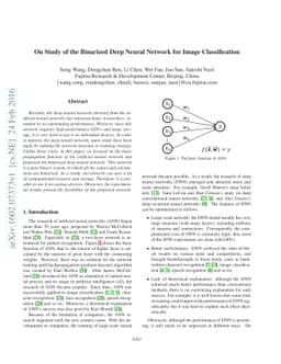 On Study of the Binarized Deep Neural Network for Image Classification