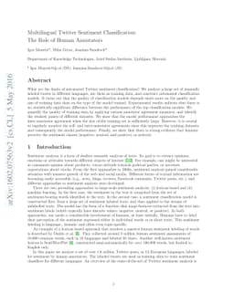 Multilingual Twitter Sentiment Classification: The Role of Human
  Annotators