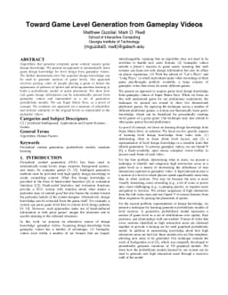 Toward Game Level Generation from Gameplay Videos