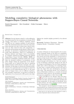 Modeling cumulative biological phenomena with Suppes-Bayes Causal
  Networks