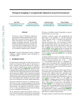 Thompson Sampling is Asymptotically Optimal in General Environments