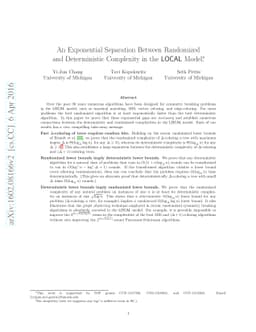 An Exponential Separation Between Randomized and Deterministic
  Complexity in the LOCAL Model